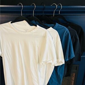 Set of 5 Mott & Bow Crew Neck T-Shirts - White, Blue, Navy Blue and Black